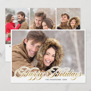 Cartes Pour Fêtes Annuelles Simply Elegant Noël 4 PHOTO Salutation