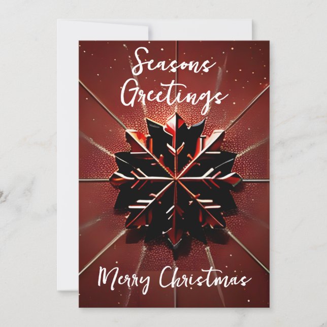 Cartes Pour Fêtes Annuelles Simply Enspired Red Snowflake Merry Christmas (Devant)