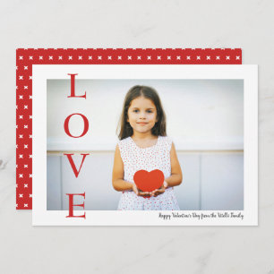 Cartes Pour Fêtes Annuelles Simply Love Valentine's Day Photo Flat Card