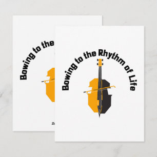 Cartes Pour Fêtes Annuelles S'inclinant au rythme de la vie Violoncelle