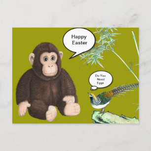 Cartes Pour Fêtes Annuelles Singe Brown de Pâques