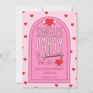 Cartes Pour Fêtes Annuelles Singles Rose & Rouge Cute Saint Valentin