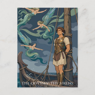 Cartes Pour Fêtes Annuelles Siren Song Over Stormy Seas