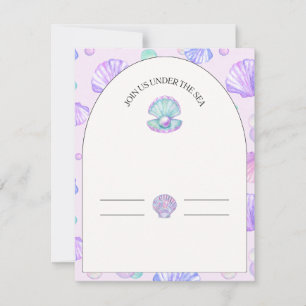 Cartes Pour Fêtes Annuelles Sirène Moderne Baby shower coloré ou Enfants Anniv