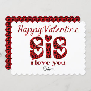 Cartes Pour Fêtes Annuelles Sis I Love You Cute Cupid Typographie Valentine