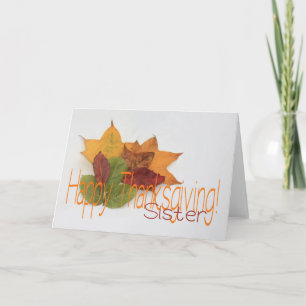 Cartes Pour Fêtes Annuelles Sister Thanksgiving
