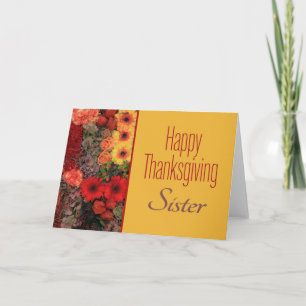 Cartes Pour Fêtes Annuelles Sister Thanksgiving