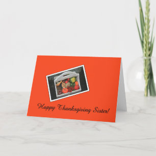 Cartes Pour Fêtes Annuelles Sister Thanksgiving