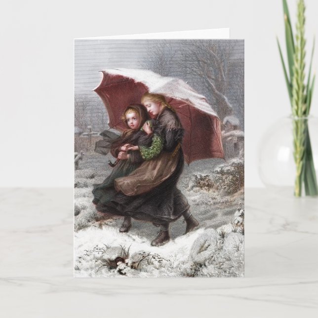 Cartes Pour Fêtes Annuelles Sister's in Winter (Devant)