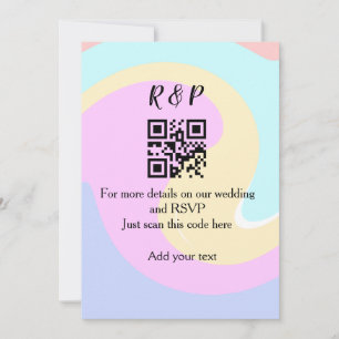 Cartes Pour Fêtes Annuelles Site web de mariage rsvp q r code ajouter nom text