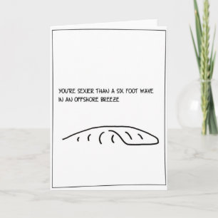 Cartes Pour Fêtes Annuelles "Six pieds" - Surf Valentine's Card