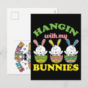 Cartes Pour Fêtes Annuelles Six Seven 67 Bruh Lapin de Pâques T-Shirt Drôle