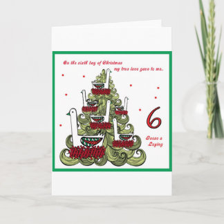 Cartes Pour Fêtes Annuelles Sixième jour de Noël