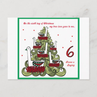 Cartes Pour Fêtes Annuelles Sixième jour de Noël