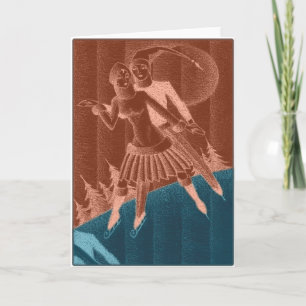 Cartes Pour Fêtes Annuelles Skateurs de Noël vintage déco devenus nucléaires