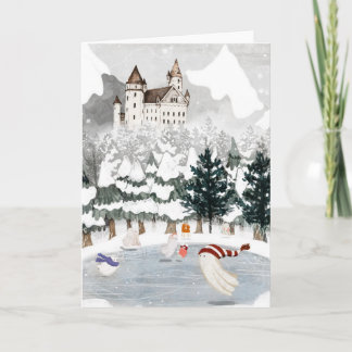 Cartes Pour Fêtes Annuelles Skating Away