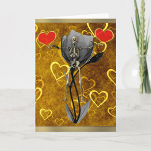 Cartes Pour Fêtes Annuelles Skeleton Love Valentine