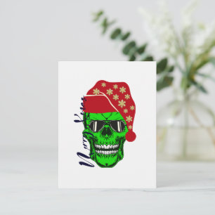 Cartes Pour Fêtes Annuelles Skeleton Santa Hat