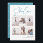 Cartes Pour Fêtes Annuelles Sketched Shalom 6 Photo Collage Hanoukka<br><div class="desc">Partagez de la joie avec ces cartes de fin de année Hanoukka modernes avec 6 de vos photos préférées dans une grille de montage. "Shalom" apparaît en haut dans le script cursif esquissé à la main décontractée. Personnalisez avec votre salutation de vacances, nom de famille et l'année en bas à...</div>