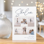Cartes Pour Fêtes Annuelles Sketched Shalom 6 Photo Collage Hanoukka<br><div class="desc">Partagez de la joie avec ces cartes de fin de année Hanoukka modernes avec 6 de vos photos préférées dans une grille de montage. "Shalom" apparaît en haut dans le script cursif esquissé à la main décontractée. Personnalisez avec votre salutation de vacances, nom de famille et l'année en bas à...</div>