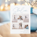 Cartes Pour Fêtes Annuelles Sketched Shalom 6 Photo Collage Hanoukka<br><div class="desc">Partagez de la joie avec ces cartes de fin de année Hanoukka modernes avec 6 de vos photos préférées dans une grille de montage. "Shalom" apparaît en haut dans le script cursif esquissé à la main décontractée. Personnalisez avec votre salutation de vacances, nom de famille et l'année en bas à...</div>