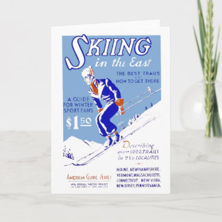Cartes Pour Fêtes Annuelles Ski dans l'est