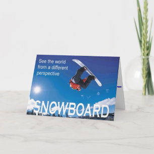 Cartes Pour Fêtes Annuelles Ski vintage, surf des neiges, perspective