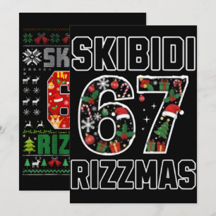 Cartes Pour Fêtes Annuelles Skibidi Six Seven Rizzmas Noël drôle 2025 Mème