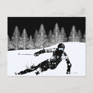 Cartes Pour Fêtes Annuelles Skieur pro, ski snowboard