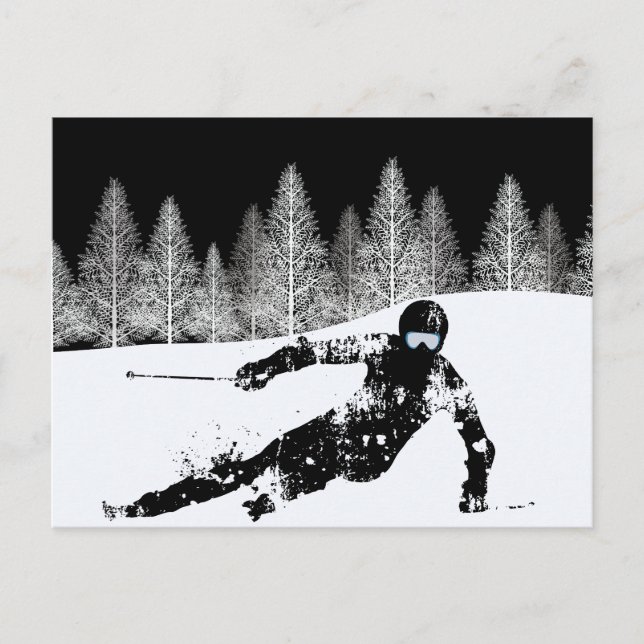 Cartes Pour Fêtes Annuelles skieur professionnel, ski snowboard (Devant)