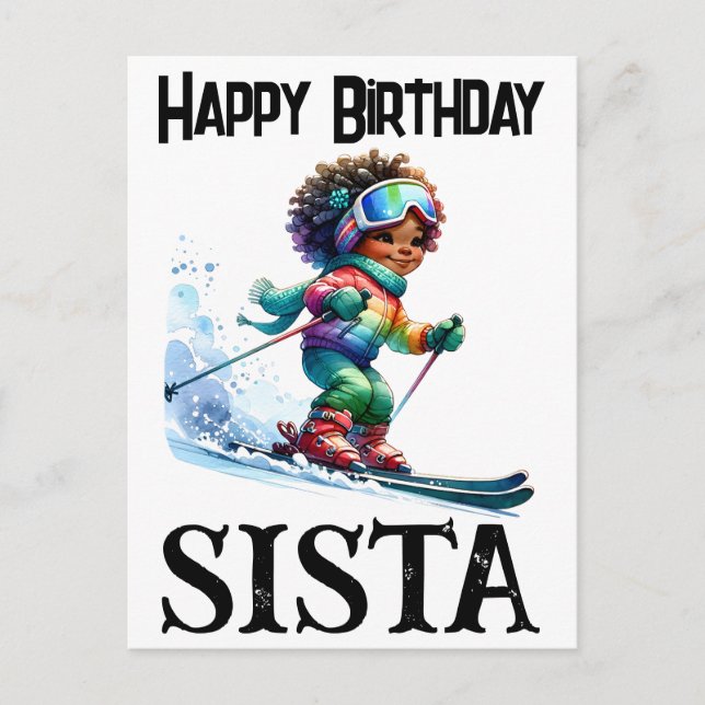 Cartes Pour Fêtes Annuelles Skiing Sista La Fête des pères papa (Devant)