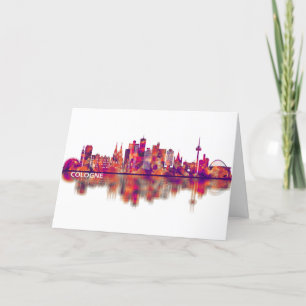 Cartes Pour Fêtes Annuelles Skyline Allemagne de Cologne