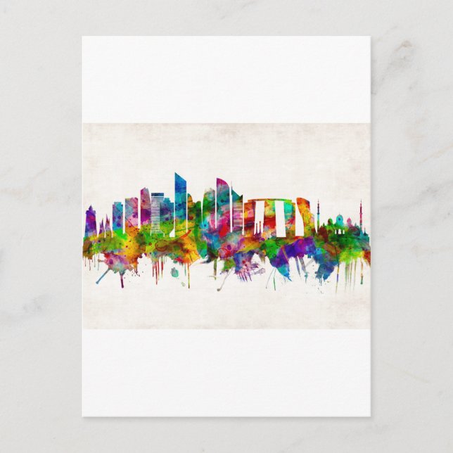 Cartes Pour Fêtes Annuelles Skyline d'Abou Dhabi (Devant)