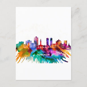 Cartes Pour Fêtes Annuelles Skyline de Hoboken