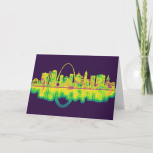 Cartes Pour Fêtes Annuelles Skyline de Saint-Louis Missouri