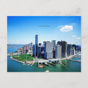 Cartes Pour Fêtes Annuelles Skyline du Lower Manhattan (étiqueté)