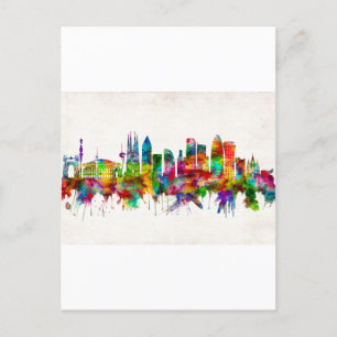 Cartes Pour Fêtes Annuelles Skyline Espagne de Barcelone