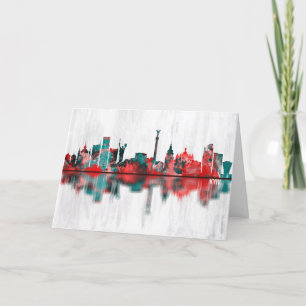 Cartes Pour Fêtes Annuelles Skyline Kiev Ukraine