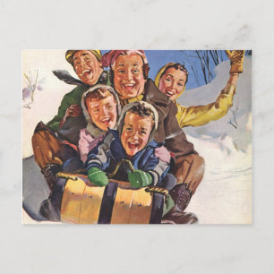 Cartes Pour Fêtes Annuelles Sleigh Christmas Snow Fun