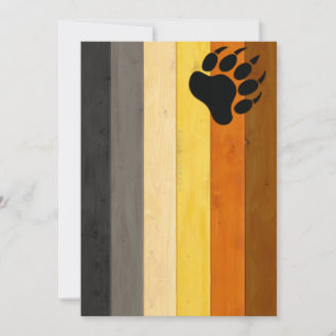 Cartes Pour Fêtes Annuelles SlipperyJoe's Bear Pride drapeau de la texture du