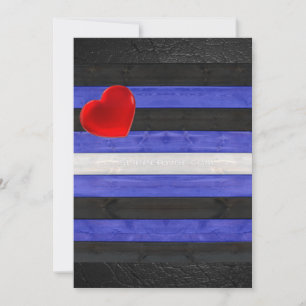 Cartes Pour Fêtes Annuelles SlipperyJoe's Gay Leather Pride drapeau royal noir