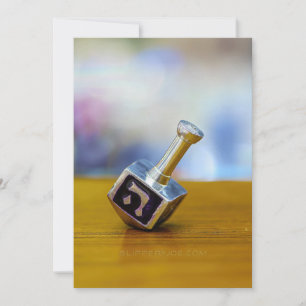 Cartes Pour Fêtes Annuelles SlipperyJoe's Happy Hanoukka à quatre côtés