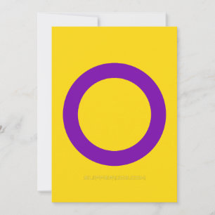 Cartes Pour Fêtes Annuelles SlipperyJoe's Intersex orgueil drapeau jaune fond
