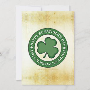 Cartes Pour Fêtes Annuelles SlipperyJoe's Saint Patrick's Day brillant trèfle