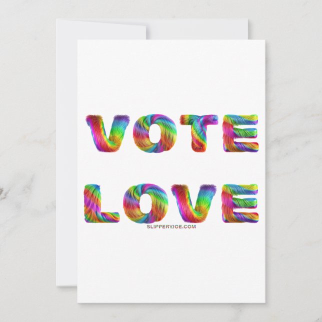 Cartes Pour Fêtes Annuelles SlipperyJoe's vote amour égalité cadeaux gay pride (Devant)