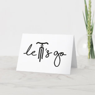 Cartes Pour Fêtes Annuelles Slogan a fait le tour de Slogan. Allons à vélo.
