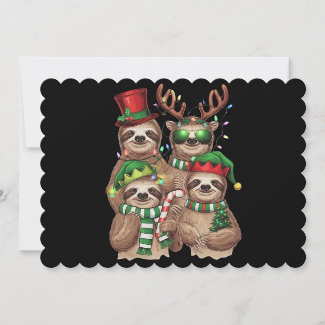 Cartes Pour Fêtes Annuelles Sloth Christmas Joyeux Slothmas Sloth Lover Cadeau (Devant)