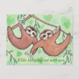 Cartes Pour Fêtes Annuelles Sloth Love Valentine