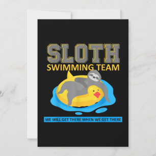 Cartes Pour Fêtes Annuelles Sloth Swim Team Swim Team Funny Cadeau