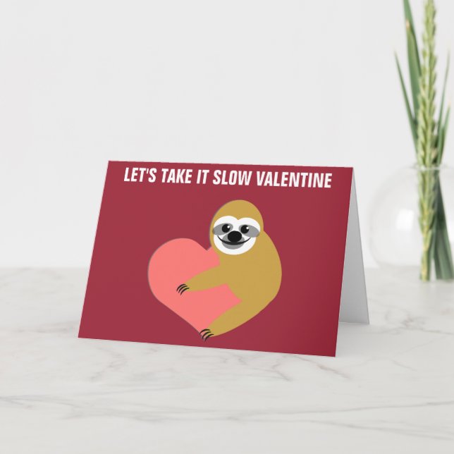 Cartes Pour Fêtes Annuelles Sloth Valentine (Devant)